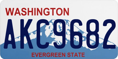 WA license plate AKC9682