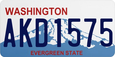 WA license plate AKD1575
