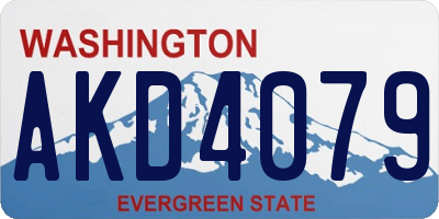 WA license plate AKD4079