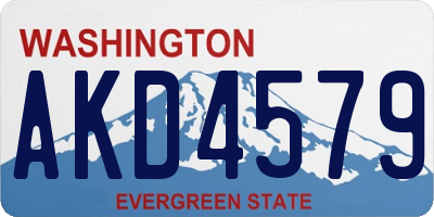 WA license plate AKD4579