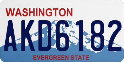 WA license plate AKD6182