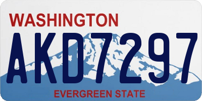 WA license plate AKD7297