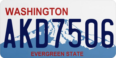 WA license plate AKD7506