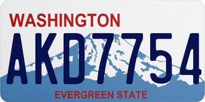 WA license plate AKD7754