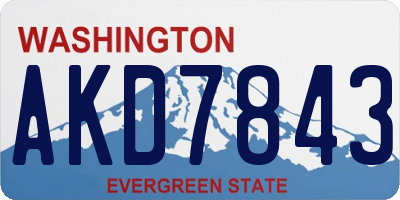 WA license plate AKD7843