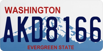 WA license plate AKD8166