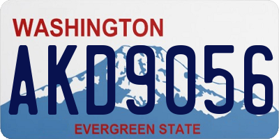 WA license plate AKD9056