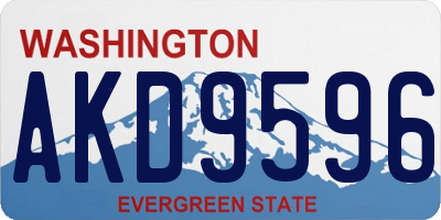 WA license plate AKD9596
