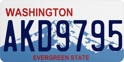 WA license plate AKD9795
