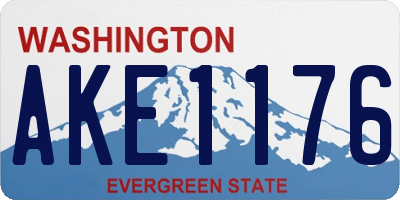 WA license plate AKE1176