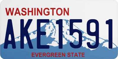 WA license plate AKE1591