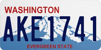 WA license plate AKE1741