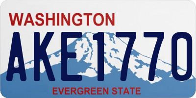 WA license plate AKE1770