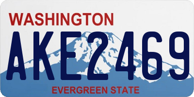 WA license plate AKE2469