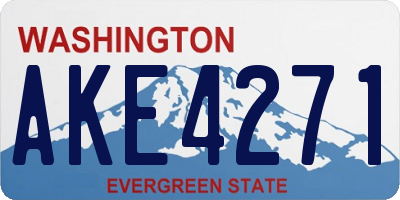 WA license plate AKE4271