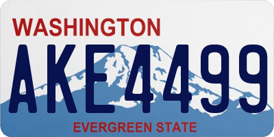 WA license plate AKE4499