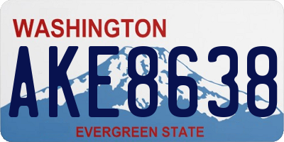 WA license plate AKE8638