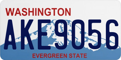 WA license plate AKE9056