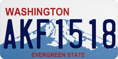 WA license plate AKF1518