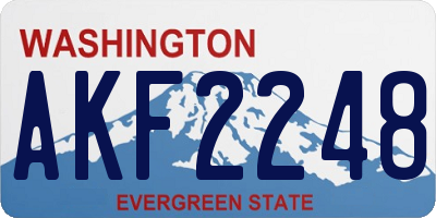 WA license plate AKF2248