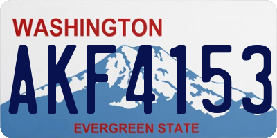 WA license plate AKF4153