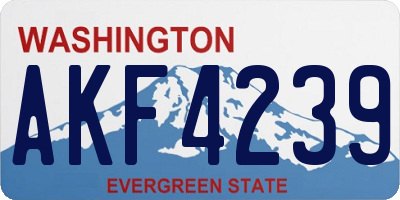 WA license plate AKF4239