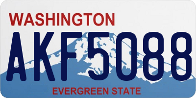 WA license plate AKF5088