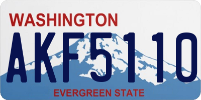 WA license plate AKF5110
