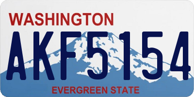 WA license plate AKF5154