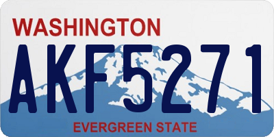 WA license plate AKF5271
