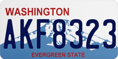 WA license plate AKF8323