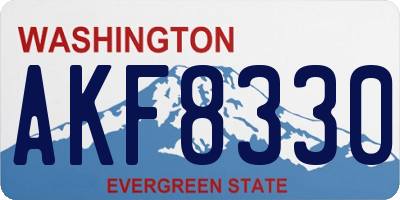 WA license plate AKF8330