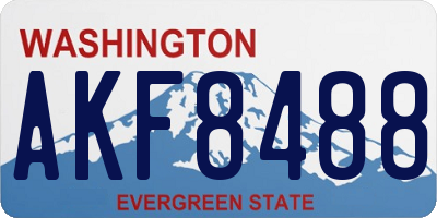 WA license plate AKF8488