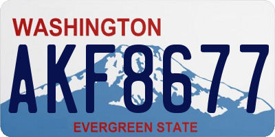 WA license plate AKF8677