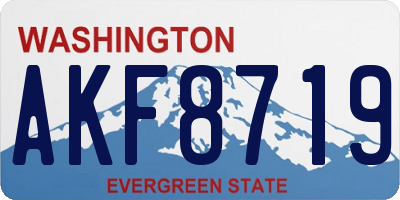 WA license plate AKF8719