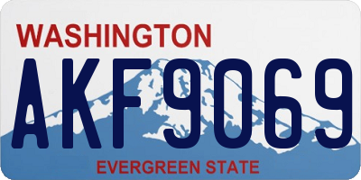 WA license plate AKF9069