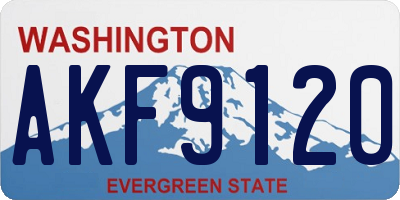 WA license plate AKF9120