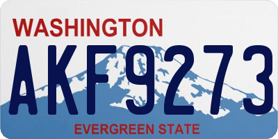 WA license plate AKF9273