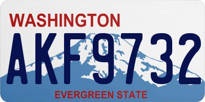 WA license plate AKF9732
