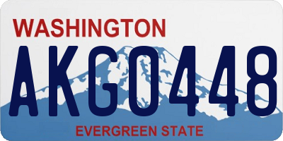 WA license plate AKG0448