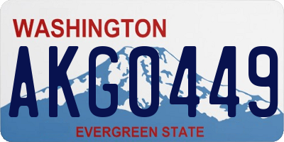 WA license plate AKG0449