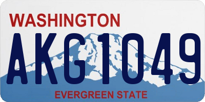 WA license plate AKG1049