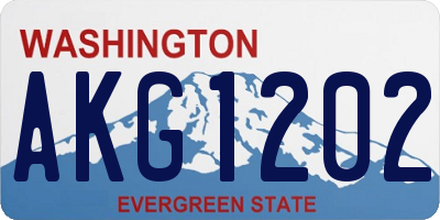 WA license plate AKG1202