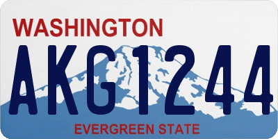 WA license plate AKG1244