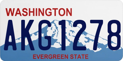 WA license plate AKG1278