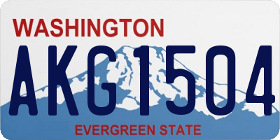 WA license plate AKG1504