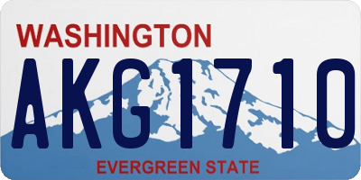 WA license plate AKG1710