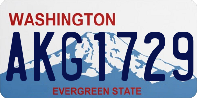 WA license plate AKG1729