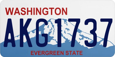 WA license plate AKG1737