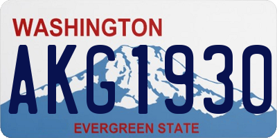 WA license plate AKG1930